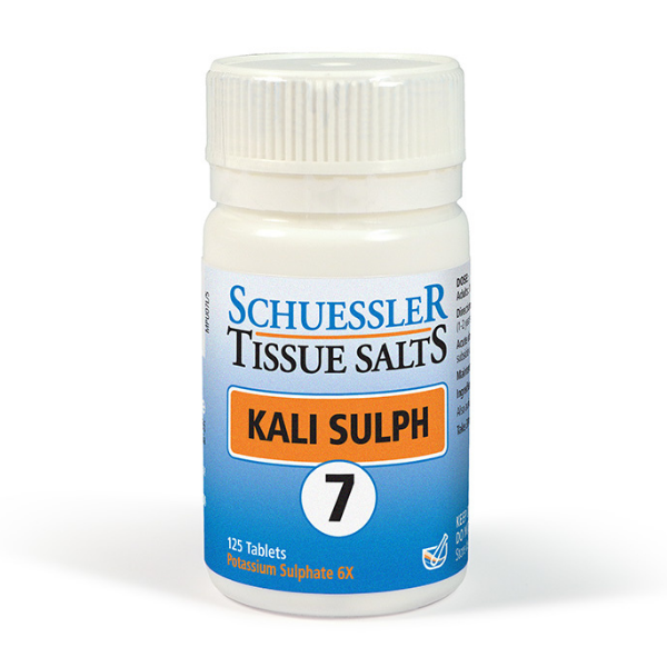 Schuessler Tissue Salts 125 Tablets - KALI SULPH, NO. 7 | SKIN BALANCE
