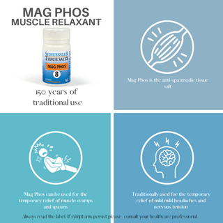 Schuessler Tissue Salts Tablets - MAG PHOS, NO. 8 | MUSCLE RELAXANT