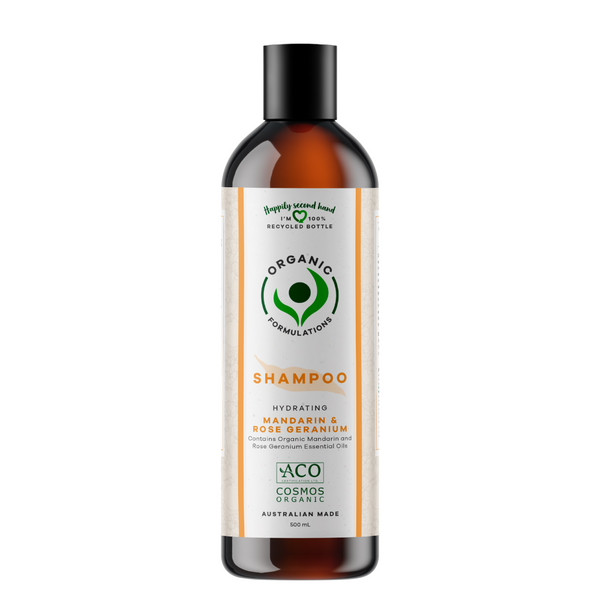 Organic Formulations Mandarin and Rose Geranium Shampoo 500ml